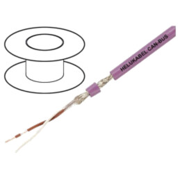 Cablu; 1x2x0,5mm2; CAN bus; litat; Cu; PVC; violet; fără