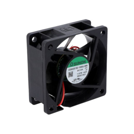 Ventilator: DC; axial; 12VDC; 60x60x25mm; 32,76m3/h; 22dBA; glisare