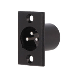 Conector: XLR; soclu; tată; PIN: 3; pt.montare pe panou,înşurubare