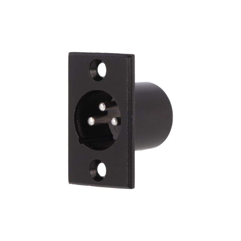 Conector: XLR; soclu; tată; PIN: 3; pt.montare pe panou,înşurubare