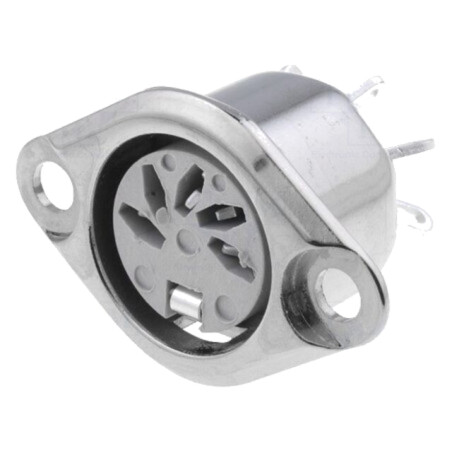 Conector: DIN; soclu; mamă; PIN: 5; Dispunere: 180°; lipire; 34V; 2A
