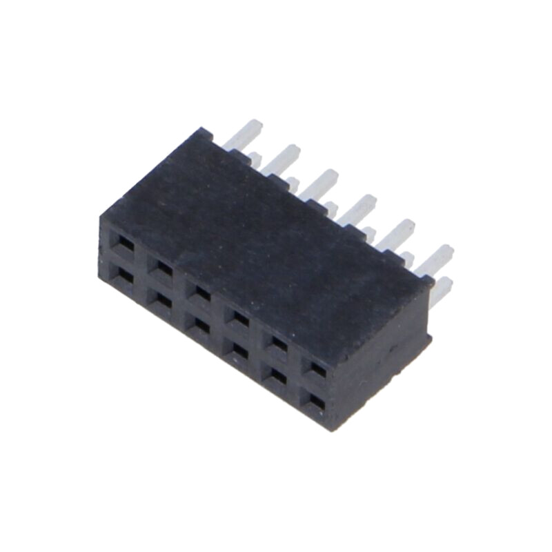 Conector: şiruri pini; mamă; PIN: 12; 2mm; aurit; THT; soclu; drept