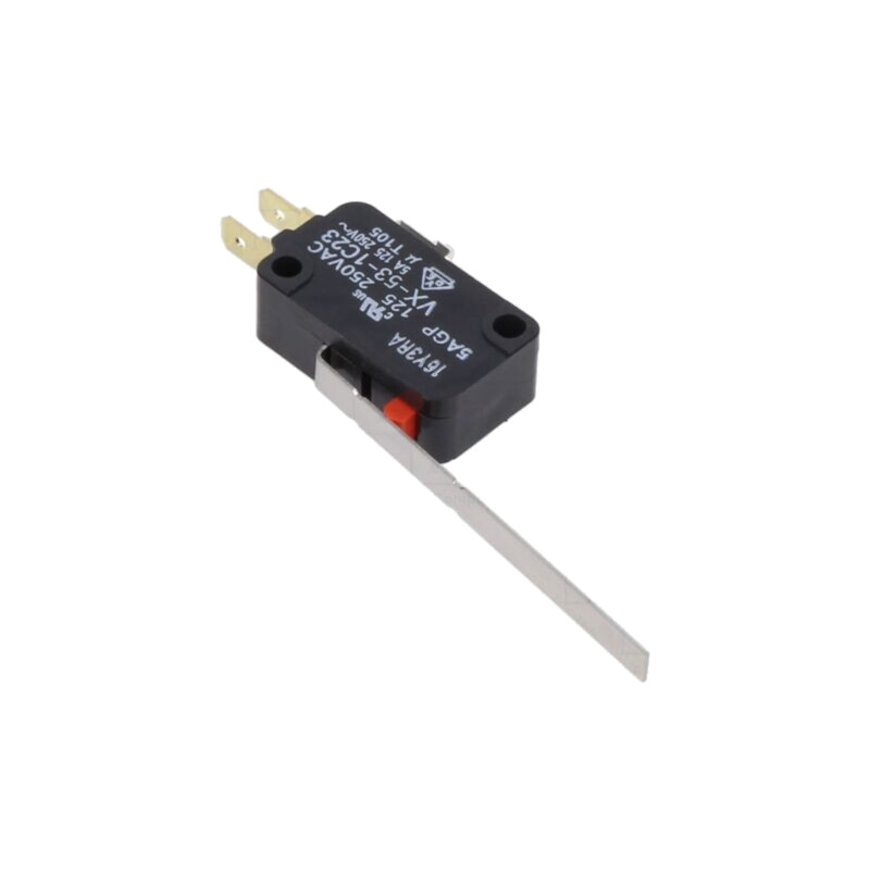 Microîntrerupător SNAP ACTION; 5A/125VAC; cu manetă; SPDT; Poz: 2 Microîntrerupător SNAP ACTION; 5A/125VAC; cu manetă; SPDT; Poz: 2