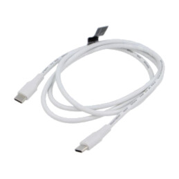 Cablu; USB 2.0; USB C mufă,din ambele părţi; nichelat; 1m; alb