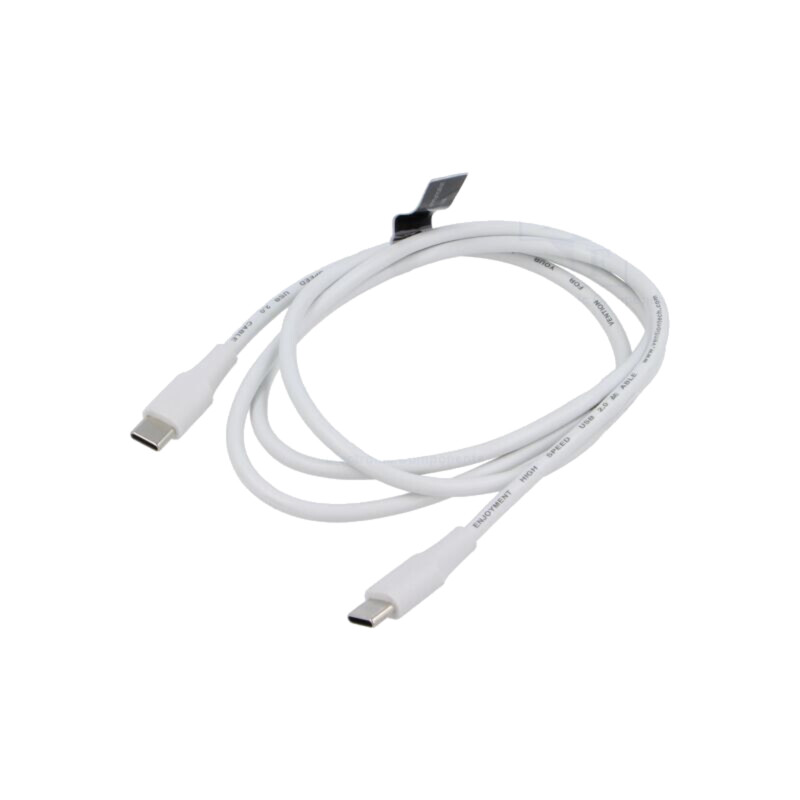Cablu; USB 2.0; USB C mufă,din ambele părţi; nichelat; 1m; alb Cablu; USB 2.0; USB C mufă,din ambele părţi; nichelat; 1m; alb