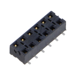 Conector: şiruri pini; mamă; PIN: 12; 2,54mm; gold flash; SMT; soclu