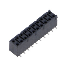 Conector: şiruri pini; mamă; PIN: 20; 2,54mm; aurit; SMT; soclu; rolă