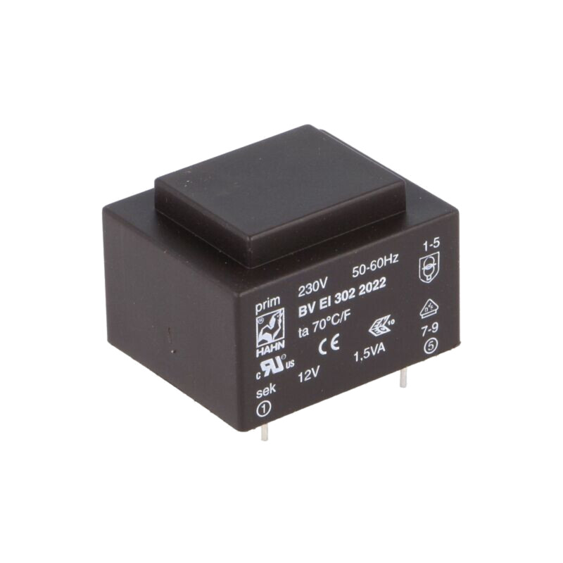 Transformator: încapsulat; 1,5VA; 230VAC; 12V; 125mA; PCB; BVEI