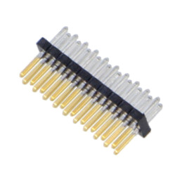 Conector: şiruri pini; tată; PIN: 20; 1,27mm; aurit; THT; soclu