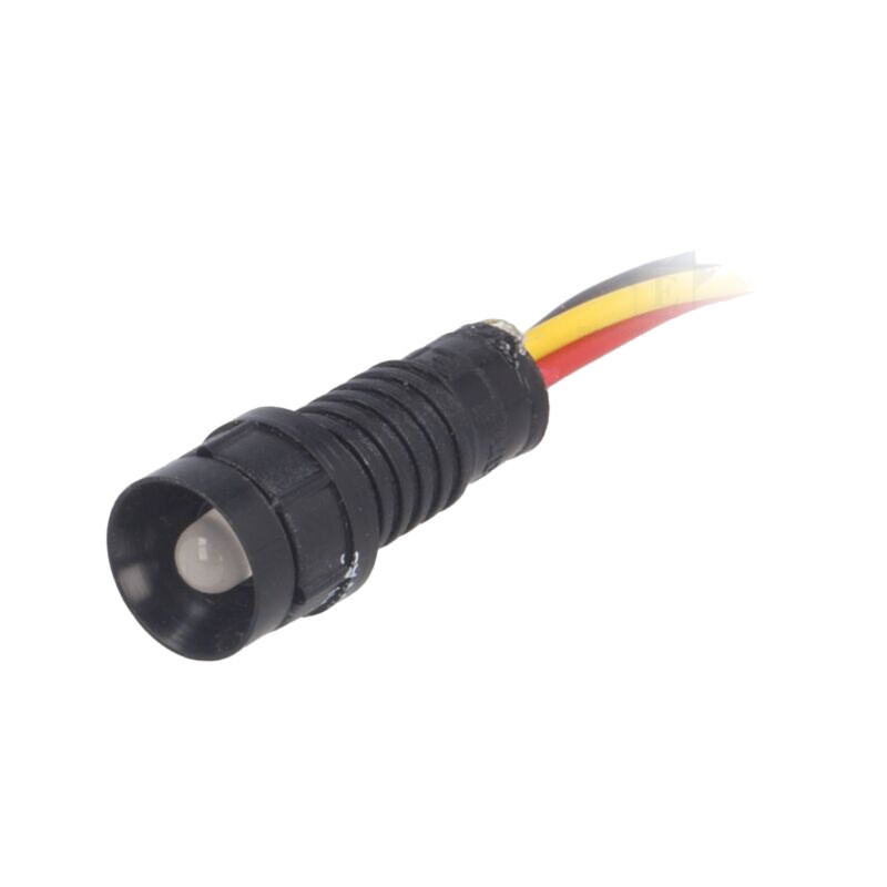 Lampă de control: LED; concav; roşie/galbenă; 230VAC; Ø11mm; IP40