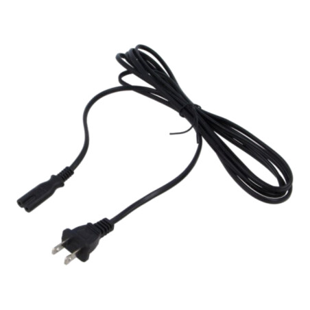 Cablu; 2x18AWG; IEC C7 mamă,NEMA 1-15 (A) mufă; PVC; 3m; negru