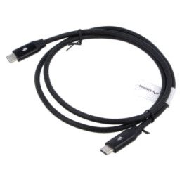 Cablu; USB 2.0; USB C mufă,din ambele părţi; aurit; 1,8m; negru