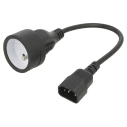 Cablu; 3x0,75mm2; CEE 7/5 (E) priză,IEC C14 tată; PVC; 0,15m