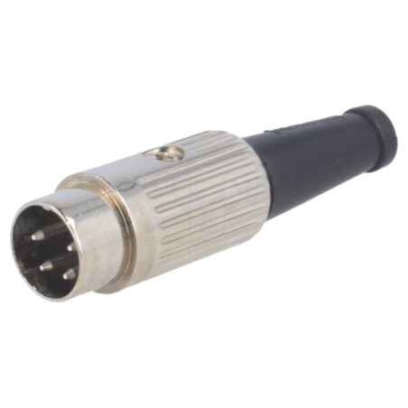 Conector: DIN; mufă; tată; PIN: 4; Dispunere: 216°; drept; pe cablu