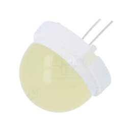 LED; 20mm; galbenă; 650÷3000mcd; 120°; Parte frontală: convex