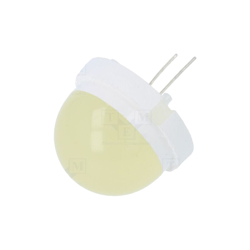 LED; 20mm; galbenă; 650÷3000mcd; 120°; Parte frontală: convex
