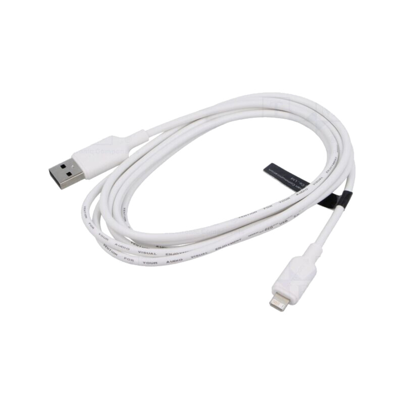 Cablu; USB 2.0; mufă Apple Lightning,USB A mufă; nichelat; 1m