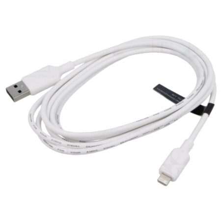 Cablu; USB 2.0; mufă Apple Lightning,USB A mufă; nichelat; 1m