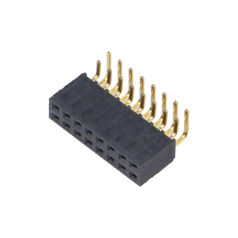 Conector: şiruri pini; mamă; PIN: 16; 2,54mm; aurit; THT; soclu