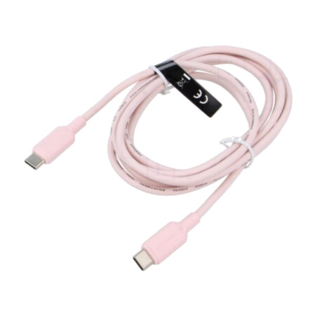 Cablu; USB 2.0; USB C mufă,din ambele părţi; nichelat; 2m; roz