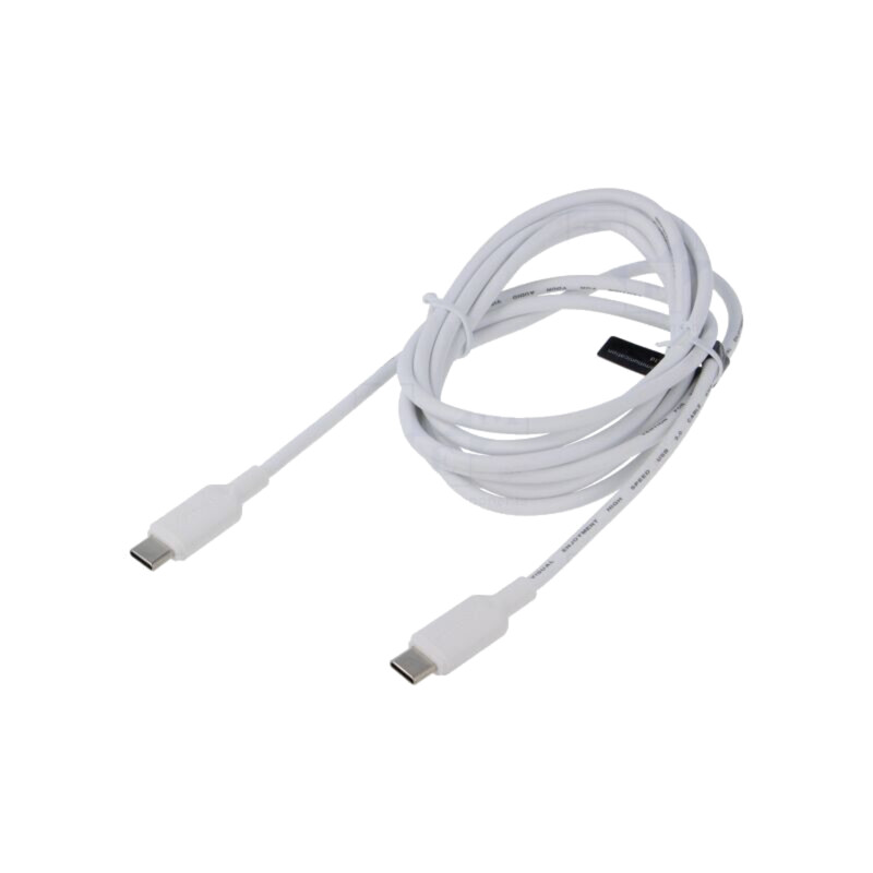 Cablu; USB 2.0; USB C mufă,din ambele părţi; nichelat; 2m; alb Cablu; USB 2.0; USB C mufă,din ambele părţi; nichelat; 2m; alb