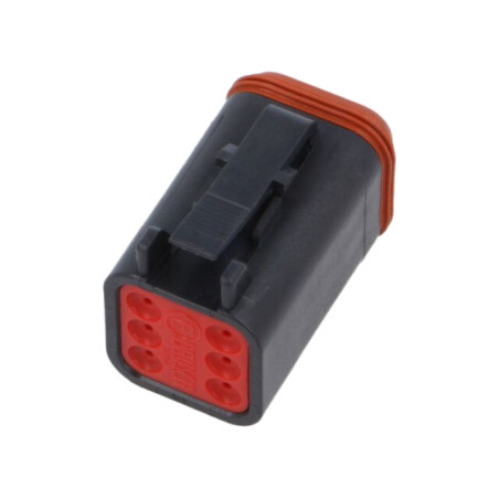 Conector: cablu-cablu; mufă; mamă; DT; pe cablu; PIN: 6; neagră; IP68