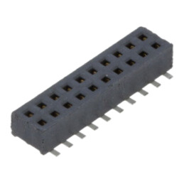 Conector: şiruri pini; mamă; PIN: 20; 1,27mm; gold flash; SMT; soclu