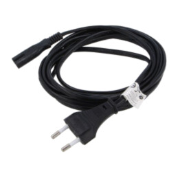 Cablu; CEE 7/16 (C) mufă,IEC C7 mamă; PVC; Lung: 3m; negru; 2,5A