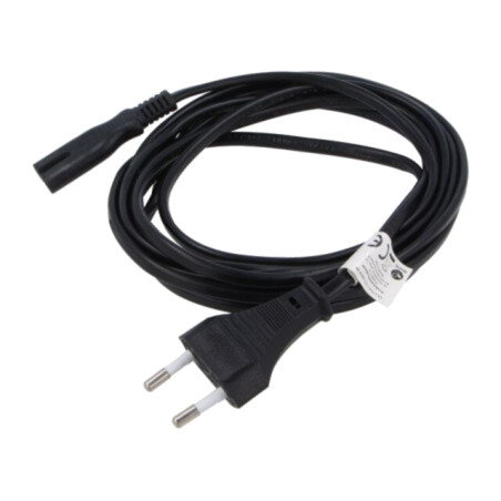 Cablu; CEE 7/16 (C) mufă,IEC C7 mamă; PVC; Lung: 3m; negru; 2,5A