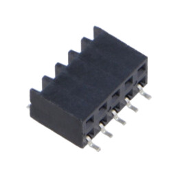 Conector: şiruri pini; mamă; PIN: 10; 2,54mm; aurit; SMT; soclu; rolă