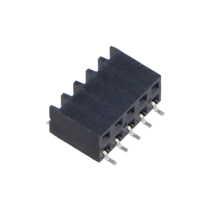 Conector: şiruri pini; mamă; PIN: 10; 2,54mm; aurit; SMT; soclu; rolă