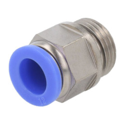 Racord push-in; simplu; -0,95÷15bar; alamă nichelată; BLUELINE