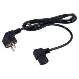 Cablu; 3x0,75mm2; PVC; 1,5m; negru; 10A; 250V