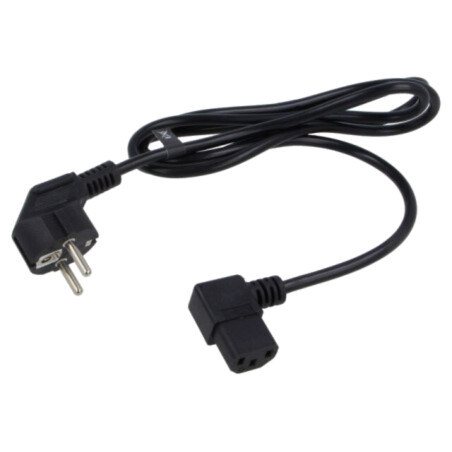 Cablu; 3x0,75mm2; PVC; 1,5m; negru; 10A; 250V