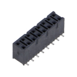 Conector: şiruri pini; mamă; PIN: 16; 2,54mm; aurit; SMT; soclu