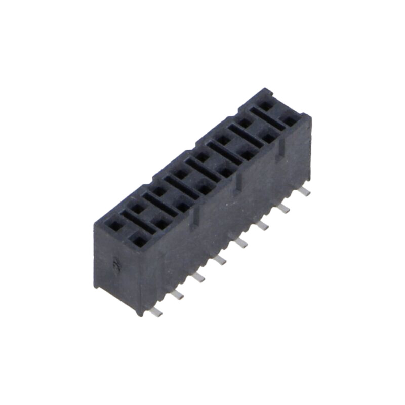 Conector: şiruri pini; mamă; PIN: 16; 2,54mm; aurit; SMT; soclu Conector: şiruri pini; mamă; PIN: 16; 2,54mm; aurit; SMT; soclu