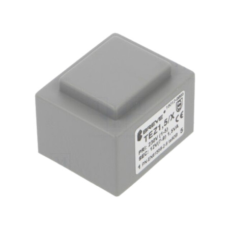 Transformator: încapsulat; 1,5VA; 230VAC; 12V; 125mA; PCB; IP00