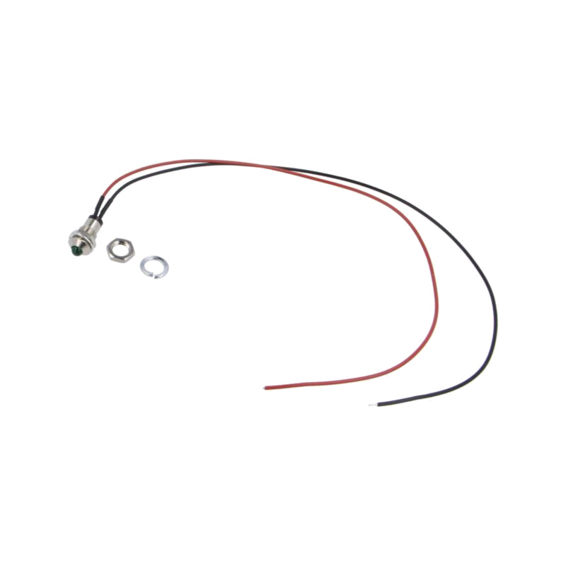 Lampă de control: LED; convex; verde; 2,1VDC; Ø8mm; MPC; metal; 2mcd