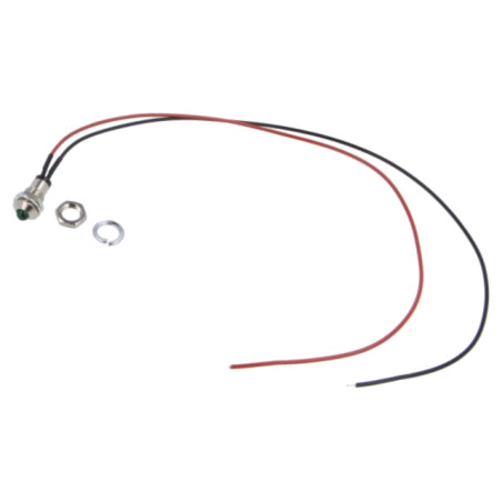 Lampă de control: LED; convex; verde; 2,1VDC; Ø8mm; MPC; metal; 2mcd