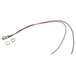 Lampă de control: LED; convex; galbenă; 2VDC; Ø8mm; MPC; metal
