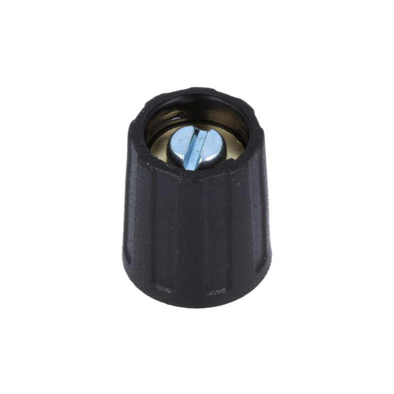 Buton rotativ; fără indicator; ABS; Øax: 4mm; Ø13,5x15,5mm; neagră