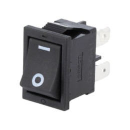 ROCKER; SPST; Poz: 2; ON-OFF; 10A/250VAC; neagră; IP40; fără; A8L