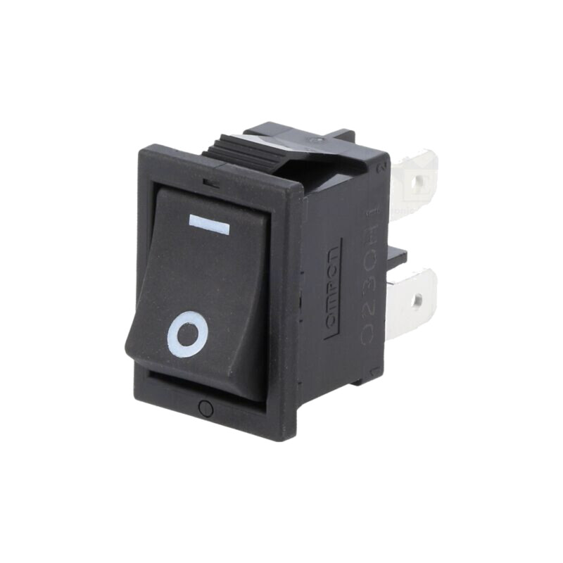 ROCKER; SPST; Poz: 2; ON-OFF; 10A/250VAC; neagră; IP40; fără; A8L