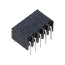 Conector: şiruri pini; soclu; tată; PIN: 10; în unghi 90°; 2,54mm