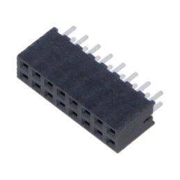 Conector: şiruri pini; mamă; PIN: 16; 2mm; aurit; THT; soclu; drept