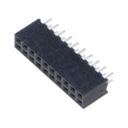 Conector: şiruri pini; mamă; PIN: 20; 2mm; gold flash; THT; soclu