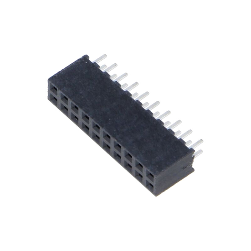 Conector: şiruri pini; mamă; PIN: 20; 2mm; gold flash; THT; soclu