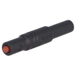 Conector: banană 4mm; mufă; 24A; 1kVDC; neagră; cu izolaţie; 3mΩ