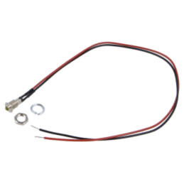 Lampă de control: LED; convex; galbenă; 2VDC; Ø6mm; MPC; metal