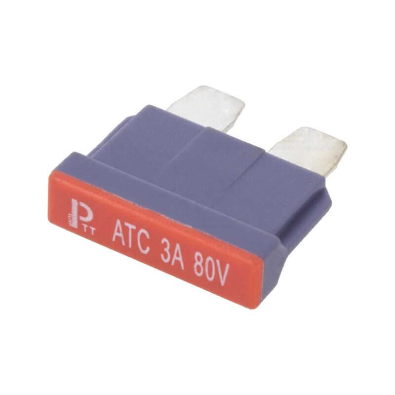 Siguranţă: siguranţă; 3A; 80VDC; auto; 19mm; cupru; cositorit